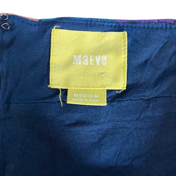 Maeve Print  Pencil Skirt Turquoise  Geometric Patterns  Lined Colorful Career M - Picture 6 of 10